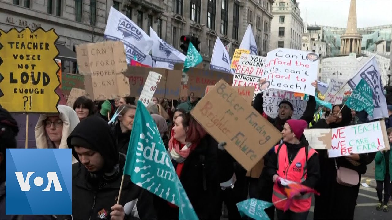 Thousands of Teachers, Workers Protest in London | VOANews