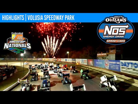 World of Outlaws NOS Energy Drink Sprint Cars | Volusia Speedway Park | Feb. 6, 2025 | HIGHLIGHTS - dirt track racing video image