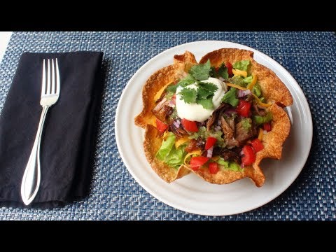 Crispy Basket Burrito - How to Make Crispy Tortilla Bowls in the Oven - UCRIZtPl9nb9RiXc9btSTQNw