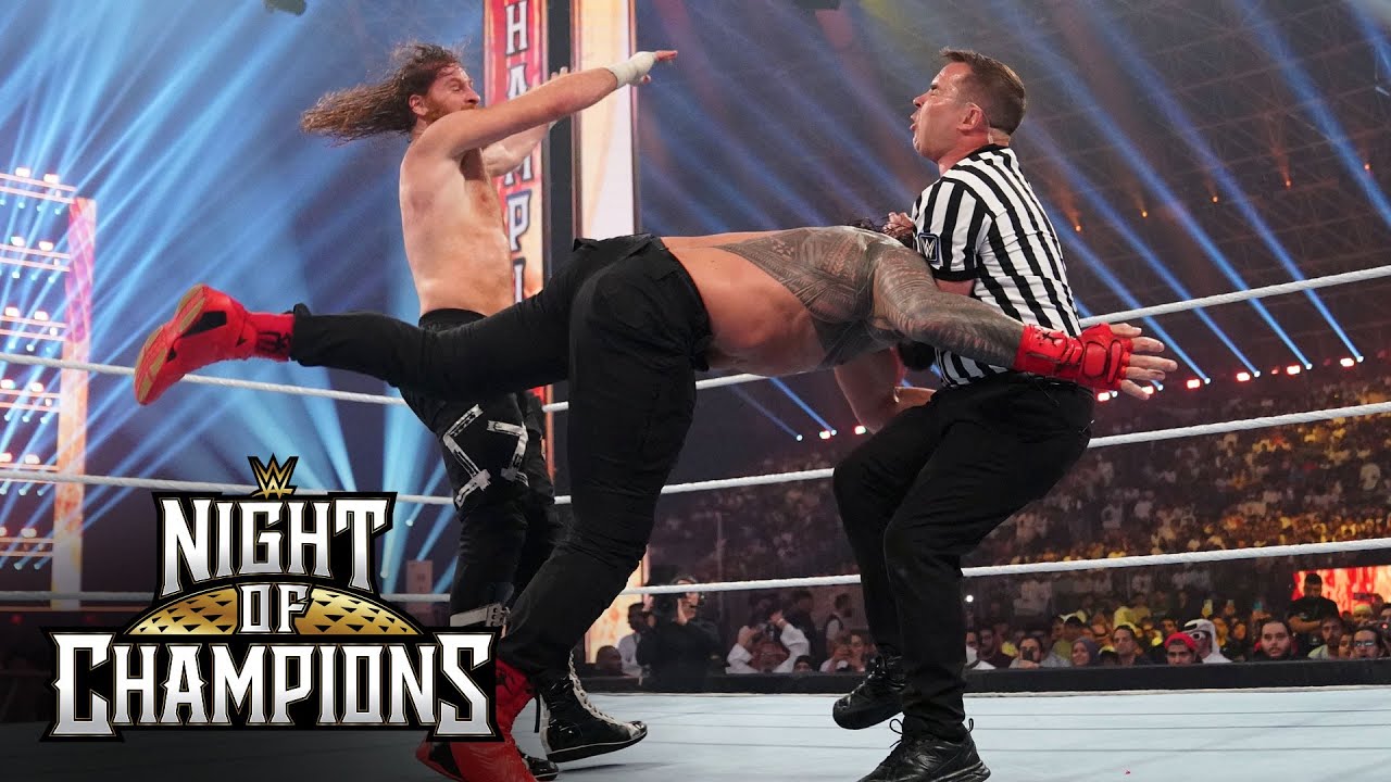 Roman Reigns misses Sami Zayn and Spears the referee: WWE Night of Champions Highlights