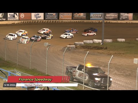 Florence Speedway - Hornet Feature - 5/18/2024 - dirt track racing video image