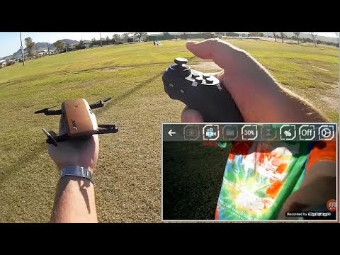 JJRC H47 Elfie 720p HD FPV G Sensor Folding Camera Drone Flight Test Review - UC90A4JdsSoFm1Okfu0DHTuQ