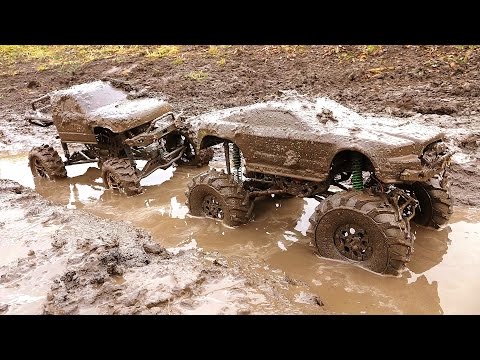 RC ADVENTURES - MEGA TRUCKS Race in MUD - "MONSTER MUD-STANG" vs "FRANKENSTEiN" RC Truck Conversions - UCxcjVHL-2o3D6Q9esu05a1Q