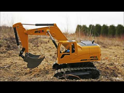 1:24 RC Alloy Excavator Unboxing and Operating Review - UCLqx43LM26ksQ_THrEZ7AcQ