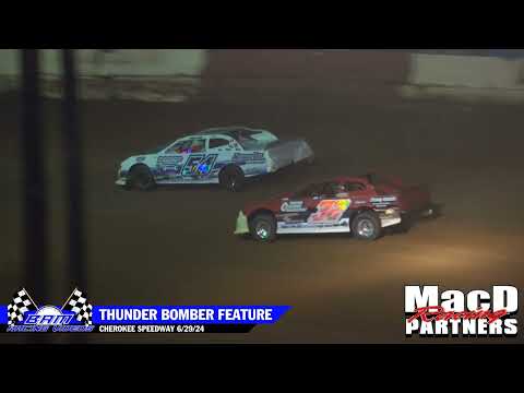 Thunder Bomber Feature - Cherokee Speedway 6/29/24 - dirt track racing video image