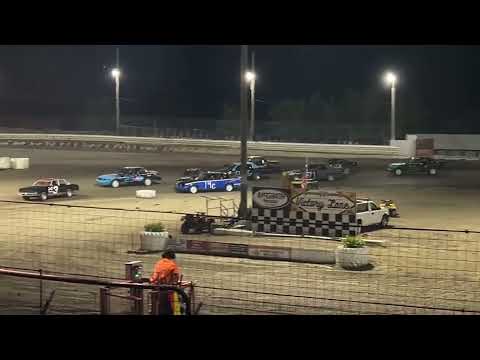 Spectator 25 Lap Feature Race (car slows into wall, 1-5) Saturday  8-10-2024 at Sycamore Speedway - dirt track racing video image