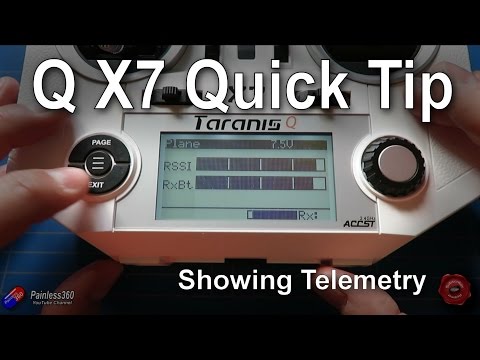 Taranis Q X7 Quick Tips: Setting up and using/showing telemetry (RSSI etc.) - UCp1vASX-fg959vRc1xowqpw