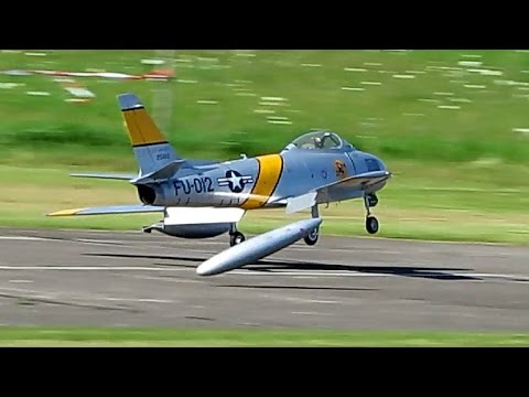 RC Turbine Jet F-86 SABRE Failed Landing Pilot Adrian Senn , Havelberg Germany 11.07.2014 *HD* - UCH6AYUbtonG7OTskda1_slQ