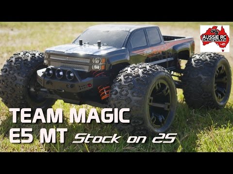 Team Magic E5 Monster Truck on 2S Stock - UCOfR0NE5V7IHhMABstt11kA