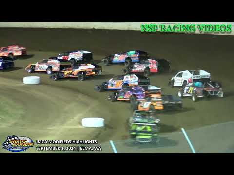 September 1, 2024 IMCA Modifieds Highlights Grays Harbor Raceway - dirt track racing video image