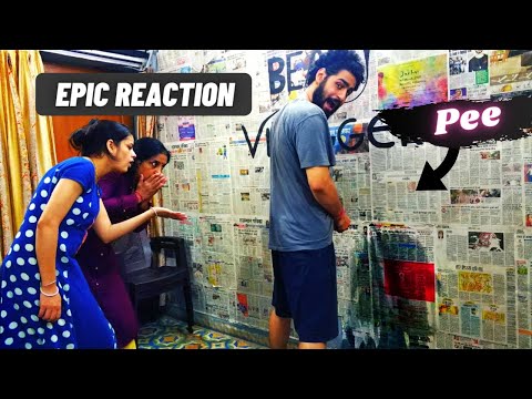 PEEING ON WALL ( EPIC REACTION ) || Beast Vloggers