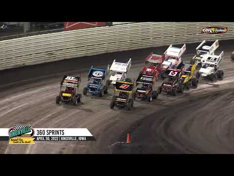 Knoxville Raceway 360 Highlights / April 30, 2022 - dirt track racing video image