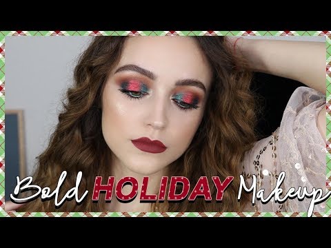 RED + GREEN HOLIDAY MAKEUP LOOK - UC8v4vz_n2rys6Yxpj8LuOBA