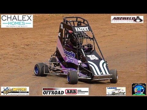 Junior Quarter Midgets Race 11#  Laang Speedway 13-10-2024 - dirt track racing video image