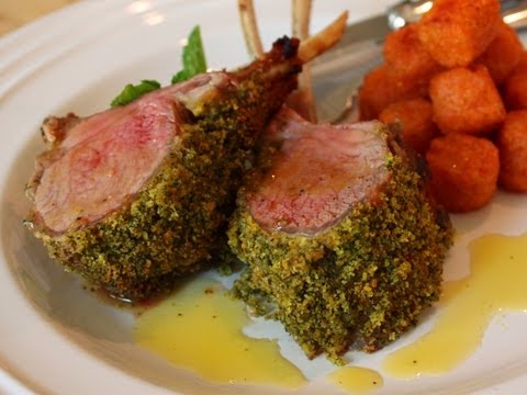 Mint-Crusted Rack of Lamb Recipe - Easter Special! Mint Crust Rack of Lamb with Honey Vinaigrette - UCRIZtPl9nb9RiXc9btSTQNw