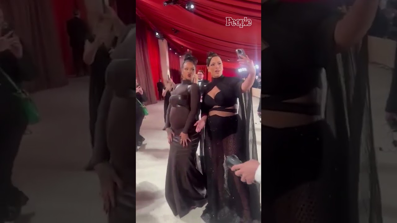 Rihanna and Ashley Graham Share a Sweet Moment on the Oscars Carpet #Oscars #Shorts