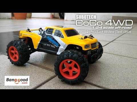 Subotech Coco 1:24  4WD - Part 2 Quick test drive courtesy of Banggood.com - UC7jd-JN3RitkYxALS7ZOnhA