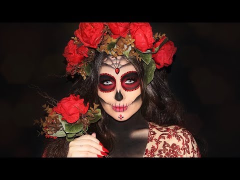 Sugar Skull Halloween Makeup | Melissa Samways ❤ - UCW6Y7bWm7MaJyJY2M0Zduig