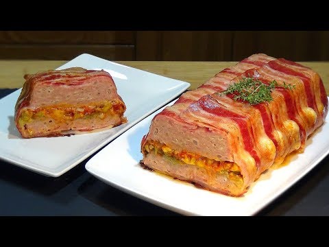 Receta Pastel de pollo envuelto en bacon (panceta o tocino ahumado) - Recetas de cocina - UC5ONfXPjWgqElh0NZaRJ1tg