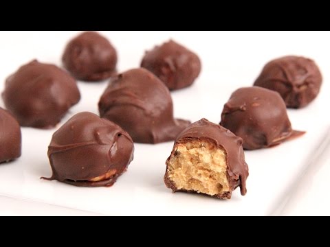 Chocolate Peanut Butter Balls Recipe - Laura Vitale - Laura in the Kitchen Episode 905 - UCNbngWUqL2eqRw12yAwcICg