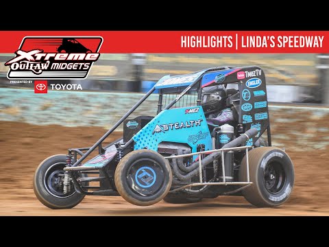 Xtreme Outlaw Midget Series Presented by Toyota | Linda’s Speedway | August 7, 2025 | HIGHLIGHTS - dirt track racing video image