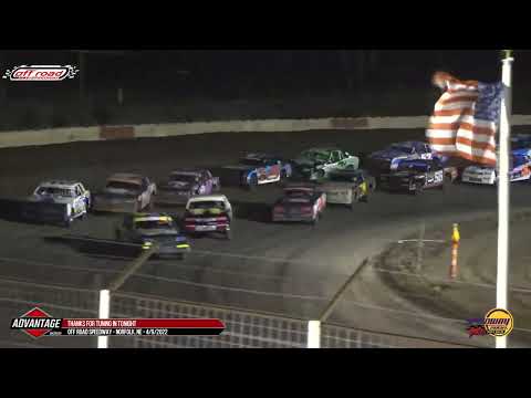 Hobby Stock &amp; Modified Features | Off Road Speedway 4-9-2022 - dirt track racing video image