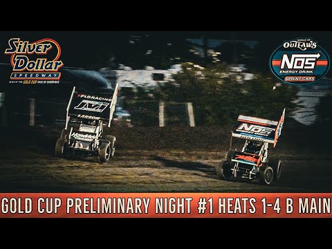 World of Outlaws NOS Energy Drink Sprint Cars | Heat 1-4 B Main | Silver Dollar Speedway | Sept. 7th - dirt track racing video image