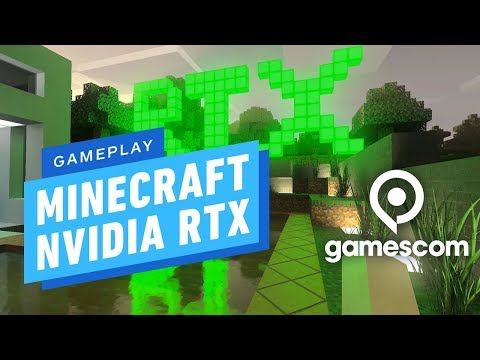 Minecraft: Nvidia RTX Ray-Tracing and High Fidelity Texture Pack Gameplay - Gamescom 2019 - UCKy1dAqELo0zrOtPkf0eTMw