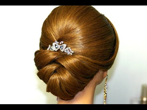 Wedding hairstyle for medium long hair. Bridal updo - UCBDR4TSiuXpWFNSA4cxPp6g