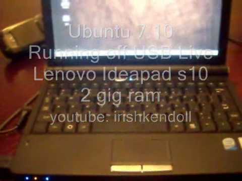 Ubuntu LIVE USB on Lenovo Ideapad S10 netbook laptop - UCeWinLl2vXvt09gZdBM6TfA