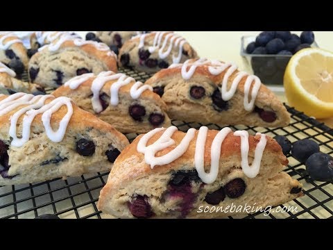 Lemon Ricotta Blueberry Scones video demonstration - sconebaking.com