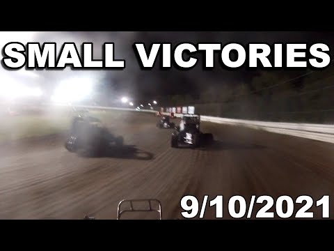 SMALL VICTORIES - 600cc Micro Sprint Car Racing at Coles County Speedway: 9/10/2021 - dirt track racing video image