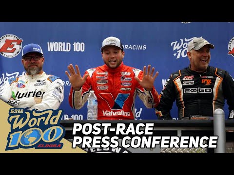 Post-Race Press Conference | 2023 World 100 at Eldora Speedway - dirt track racing video image