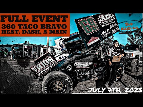 FULL EVENT | TACO BRAVO 360 SPRINT CARS | OCEAN SPEEDWAY | JULY 7TH, 2023 - dirt track racing video image