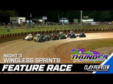 Wingless Sprints | Thunder in the Cane Fields (Night 3) - Cairns - 8th Aug 2025 | Clay-Per-View - dirt track racing video image