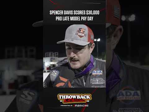 💰 Spencer Davis explains how he held off Luke Baldwin to win the PLM #CARSTour #ThrowbackClassic - dirt track racing video image