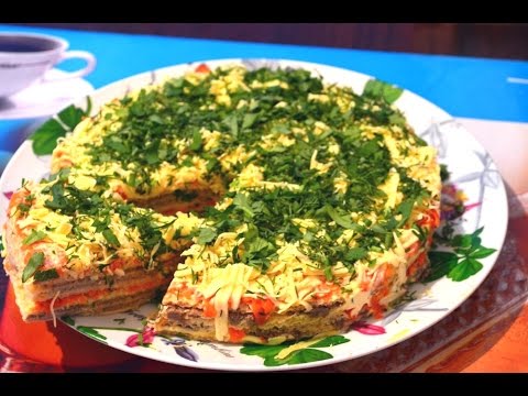 Закусочный торт из селедки на вафельных коржах./ Snack cake herring - UCMUO_gk01f30nv6Ybqi0FsA