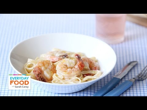 Fettuccini and Shrimp Alfredo - Everyday Food with Sarah Carey - UCl0kP-Cfe-GGic7Ilnk-u_Q