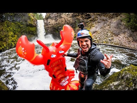 Rafa Ortiz Rides Inflatable Pool Toy Off 70-Foot Waterfall!! - UCblfuW_4rakIf2h6aqANefA