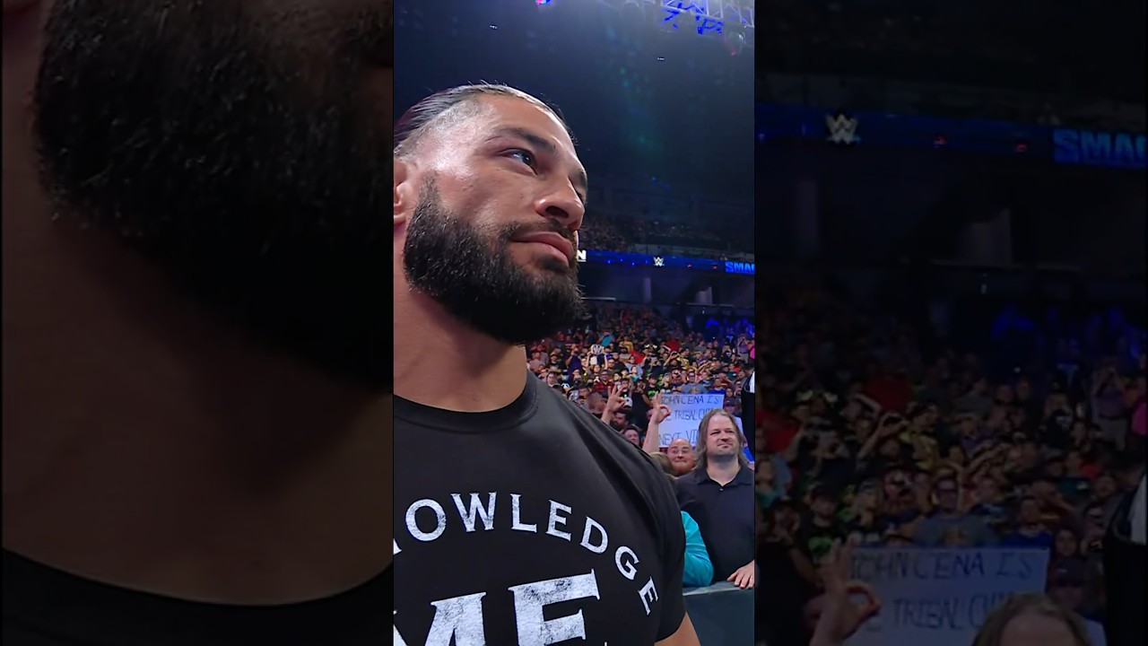 Roman Reigns can see you, John Cena fans, he’s just not impressed.