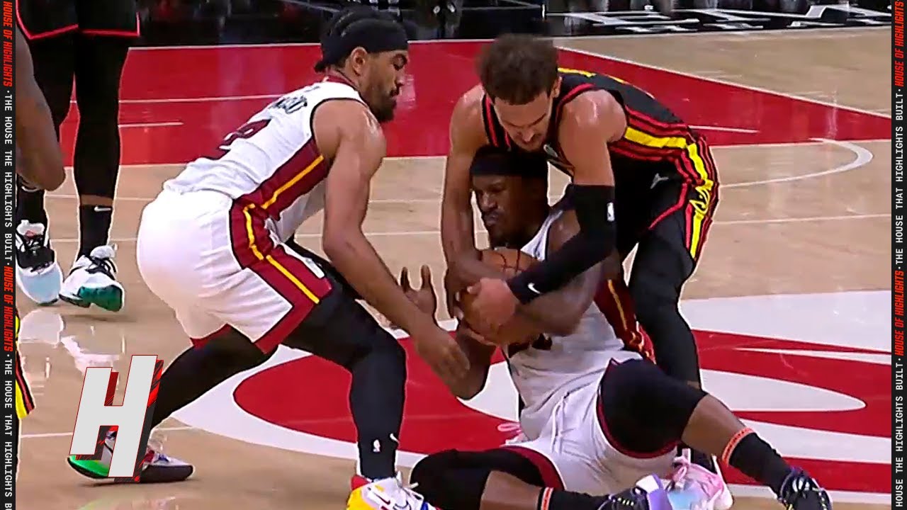 Trae Young & Jimmy Butler getting into it 😤 HEATED MOMENT