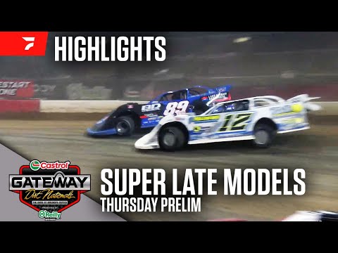 Thursday Late Model Prelim | Castrol Gateway Dirt Nationals 12/5/24 | Highlights - dirt track racing video image