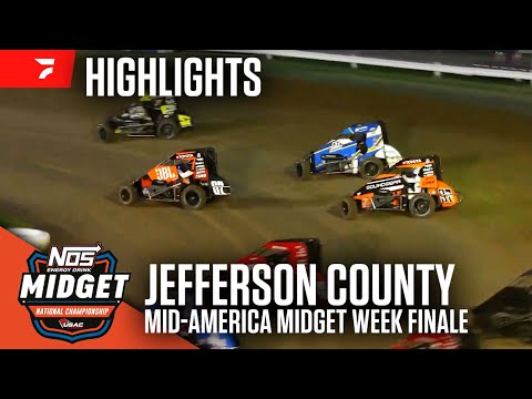 USAC Mid-America Midget Week Finale at Jefferson County Speedway 7/12/25 | Highlights - dirt track racing video image
