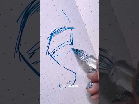 [Glass_Pen] Experience Character Drawing with the Unique Bamboo Glass Pen #shorts