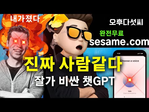 🔥 충격! 실제 사람과 대화하는 느낌 그대로! | sesame.com 무료 영어 대화 연습 | AI와 감정적 교류 가능? 챗GPT4.5 보다 자연스러운 대화 | 오후다섯씨