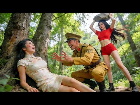 特工電影！日軍大佐對美女圖謀不軌，不料女特工早已埋伏在樹上，用石頭猛砸大佐！🔥 Kung Fu  Action