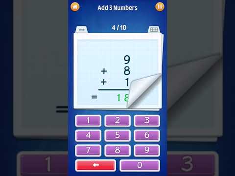 Math Games for Kids to Learn Addition 09 (Add 3 Numbers) #shorts #maths