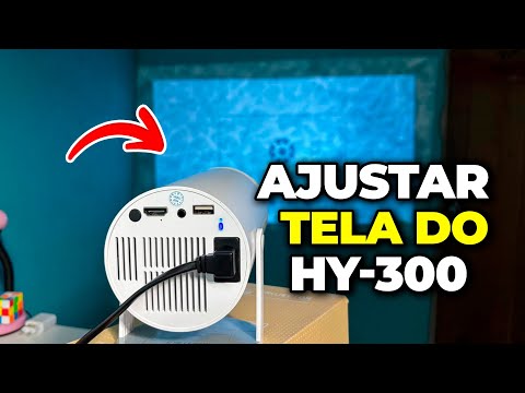 IMAGEM TORTA COMO AJUSTAR A TELA DO PROJETOR HY300 DE FORMA SIMPLES - PASSO A PASSO
