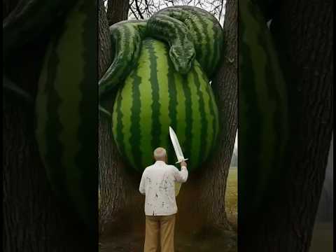 Rescue ducks from a green giant python 🐍unbelievable #animals #funny #shorts