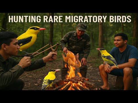 Săn loài chim hiếm – Món pịa vàng anh- Hunting the rare golden oriole – A shocking full-bird dish.
